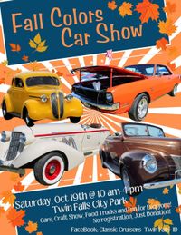 Digital poster promoting Fall Colors Car Show